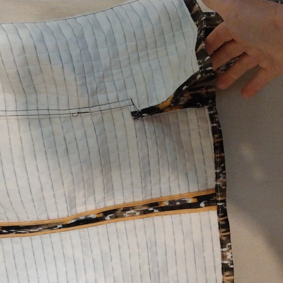 Harvey Bernard Quilted Ikat Blazer Jacket  bohemian Aztec Open Face Sz 10 Boho - Picture 5 of 7